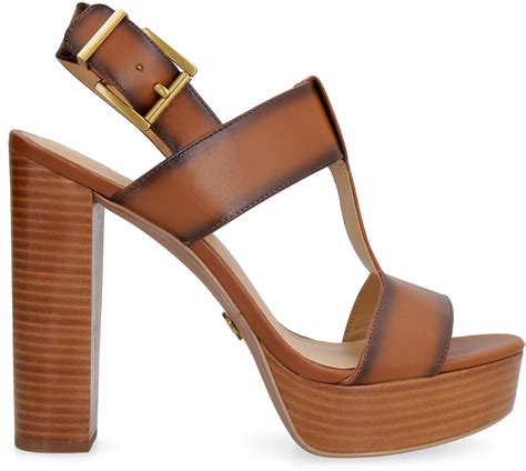 michael michael kors becker burnished leather platform sandal|Becker Leather Platform Sandal .